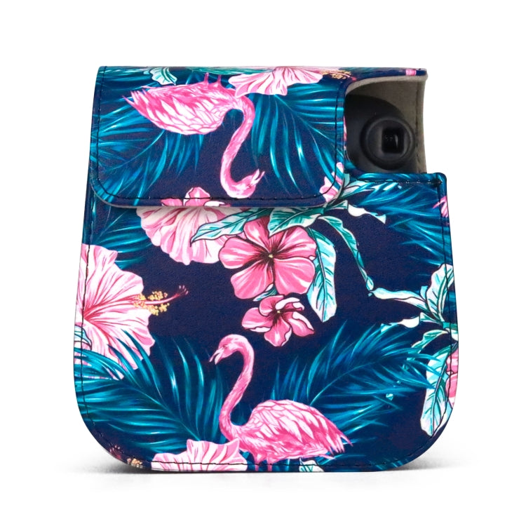 Flamingo Pattern Camera Bag with Shoulder Strap for Fujifilm Instax mini 11(Black Background) - free shipping - PMC TechLife - Order now!