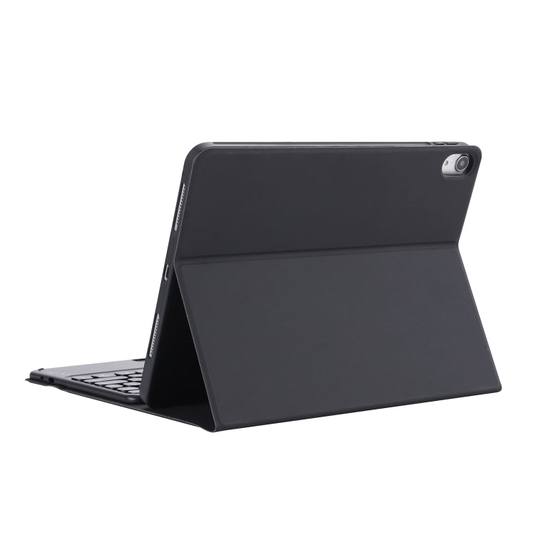 YT098B-A Detachable Candy Color Skin Feel Texture Round Keycap Bluetooth Keyboard Leather Case with Touch Control For  iPad Air 4 10.9 2020 / Air 5 10.9 2022 (Black) - For iPad Air by PMC Jewellery | Online Shopping South Africa | PMC Jewellery