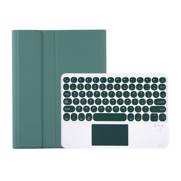 YT11B-A Detachable Candy Color Skin Feel Texture Round Keycap Bluetooth Keyboard Leather Case with Touch Control For iPad Pro 11 inch 2020 & 2018(Dark Green) - For iPad Pro by PMC Jewellery | Online Shopping South Africa | PMC Jewellery