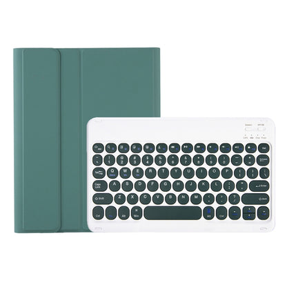 YT11B Detachable Candy Color Skin Feel Texture Round Keycap Bluetooth Keyboard Leather Case For iPad Pro 11 inch 2020 & 2018(Dark Green) - For iPad Pro by PMC Jewellery | Online Shopping South Africa | PMC Jewellery