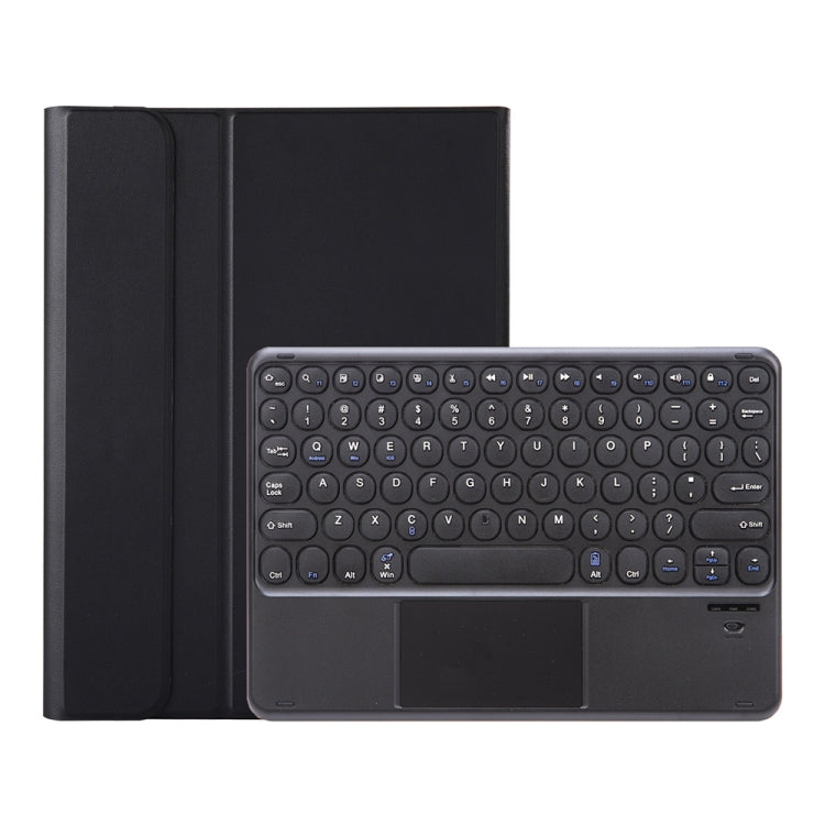 YA07B-A Detachable Lambskin Texture Round Keycap Bluetooth Keyboard Leather Tablet Case with Touch Control & Pen Slot & Stand For iPad 9.7 inch (2018) & (2017) / Pro 9.7 inch / Air 2 / Air(Black) - Universal by PMC Jewellery | Online Shopping South Africa | PMC Jewellery