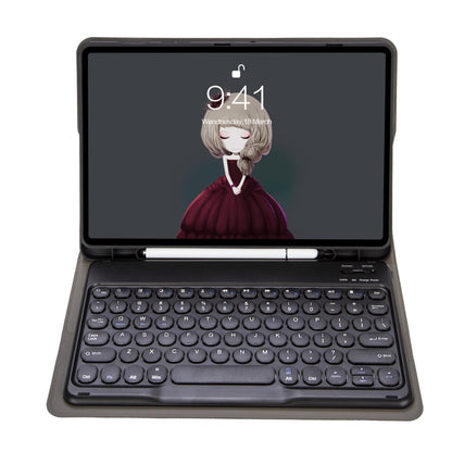 YA102B Detachable Lambskin Texture Round Keycap Bluetooth Keyboard Leather Tablet Case with Pen Slot & Stand For iPad 10.2 (2020) & (2019) / Air 3 10.5 inch / Pro 10.5 inch(Dark Blue) - Universal by PMC Jewellery | Online Shopping South Africa | PMC Jewellery