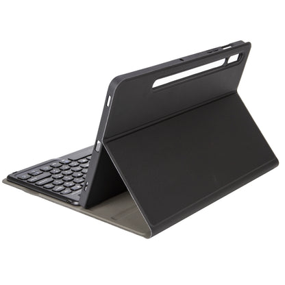 YA610B Detachable Lambskin Texture Round Keycap Bluetooth Keyboard Leather Tablet Case with Pen Slot & Stand For Samsung Galaxy Tab S6 Lite 10.4 P610 & P615 (2020)(Black) - Samsung Keyboard by PMC Jewellery | Online Shopping South Africa | PMC Jewellery