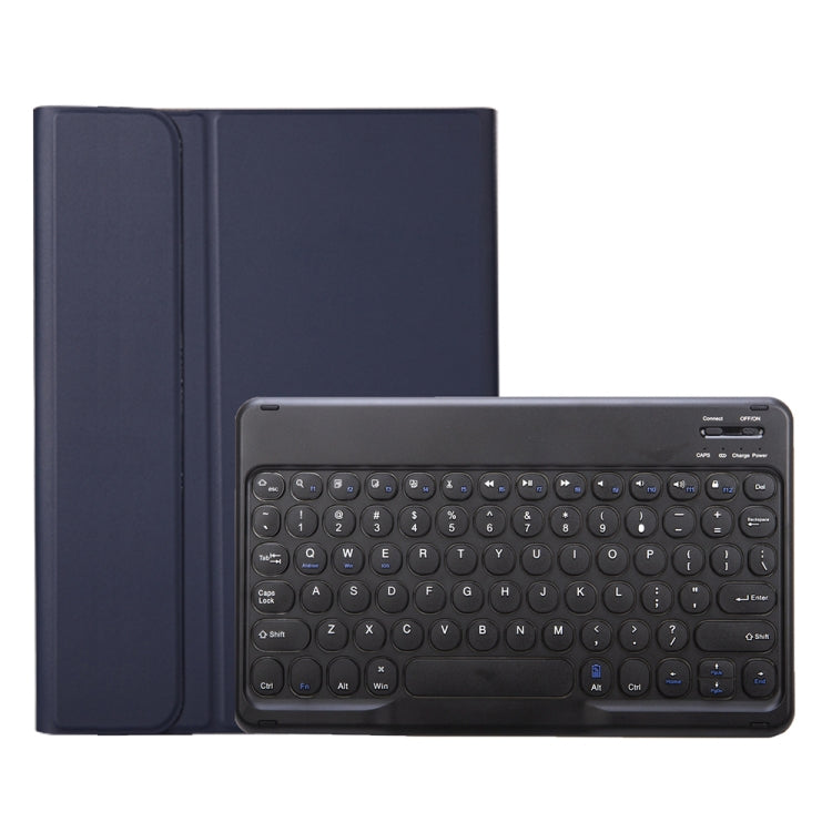 YA610B Detachable Lambskin Texture Round Keycap Bluetooth Keyboard Leather Tablet Case with Pen Slot & Stand For Samsung Galaxy Tab S6 Lite 10.4 P610 & P615 (2020)(Dark Blue) - Samsung Keyboard by PMC Jewellery | Online Shopping South Africa | PMC Jewellery