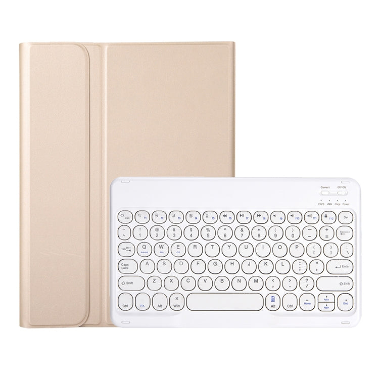 YA610B Detachable Lambskin Texture Round Keycap Bluetooth Keyboard Leather Tablet Case with Pen Slot & Stand For Samsung Galaxy Tab S6 Lite 10.4 P610 & P615 (2020)(Gold) - Samsung Keyboard by PMC Jewellery | Online Shopping South Africa | PMC Jewellery