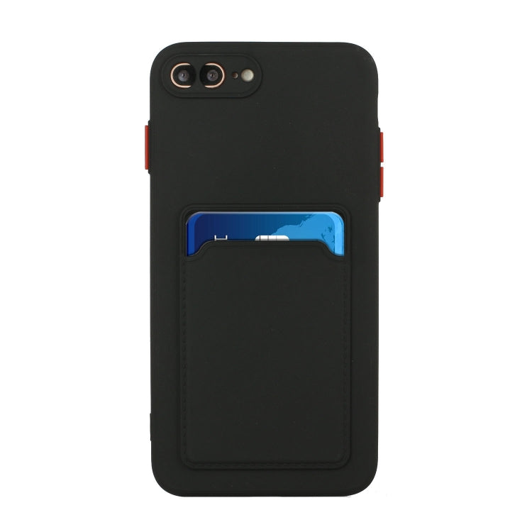 Card Slot Design Shockproof TPU Protective Case For iPhone 8 Plus & 7 Plus(Black) - More iPhone Cases by PMC Jewellery | Online Shopping South Africa | PMC Jewellery