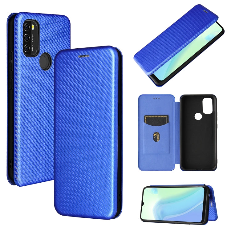 For Blackview A70 (2021) Carbon Fiber Texture Horizontal Flip TPU + PC + PU Leather Case with Card Slot(Blue) - More Brand by PMC Jewellery | Online Shopping South Africa | PMC Jewellery | Buy Now Pay Later Mobicred