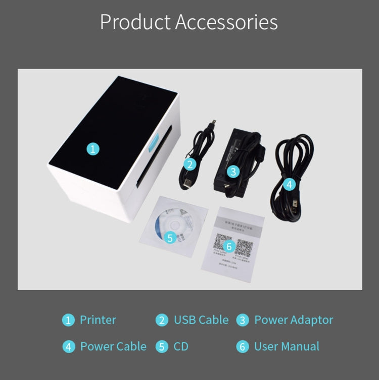 POS-9220 100x150mm Thermal Express Bill Self-adhesive Label Printer, USB with Holder Version, UK Plug - Receipt Printers by PMC Jewellery | Online Shopping South Africa | PMC Jewellery | Buy Now Pay Later Mobicred