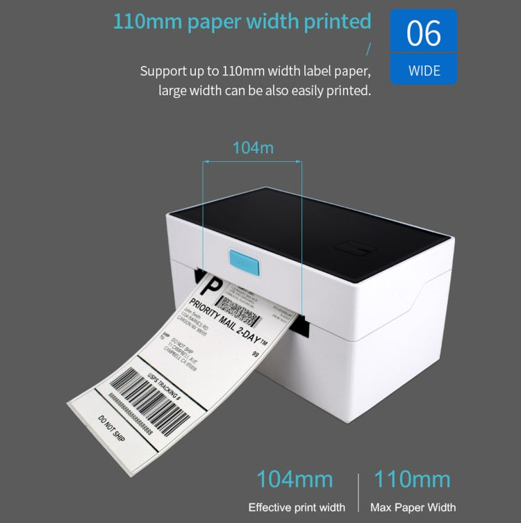 POS-9220 100x150mm Thermal Express Bill Self-adhesive Label Printer, USB with Holder Version, UK Plug - Receipt Printers by PMC Jewellery | Online Shopping South Africa | PMC Jewellery | Buy Now Pay Later Mobicred