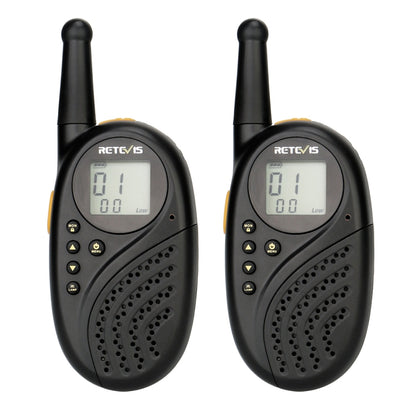 1 Pair RETEVIS RT-35 0.5W US Frequency 462.550-467.7125MHz 22CHS Children Handheld Walkie Talkie(Black) - Children by RETEVIS | Online Shopping South Africa | PMC Jewellery | Buy Now Pay Later Mobicred