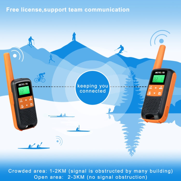 1 Pair RETEVIS RT49 462.5500-467.7125MHz 22CHS FRS License-free Handheld Walkie Talkie, US Plug - Handheld Walkie Talkie by RETEVIS | Online Shopping South Africa | PMC Jewellery | Buy Now Pay Later Mobicred