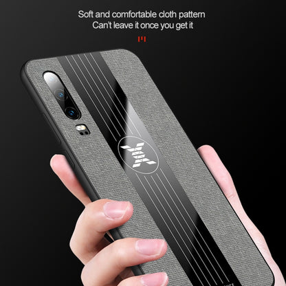 For Huawei P30 XINLI Stitching Cloth Textue Shockproof TPU Protective Case(Black) - Huawei Cases by XINLI | Online Shopping South Africa | PMC Jewellery | Buy Now Pay Later Mobicred