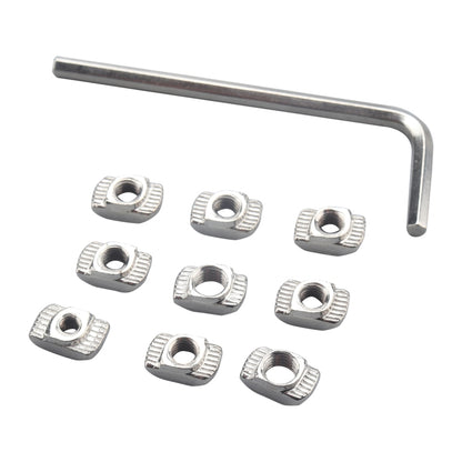 A5552 100 PCS European Standard T-shape Slide Nut with Wrench - Nuts & Bolts by PMC Jewellery | Online Shopping South Africa | PMC Jewellery | Buy Now Pay Later Mobicred