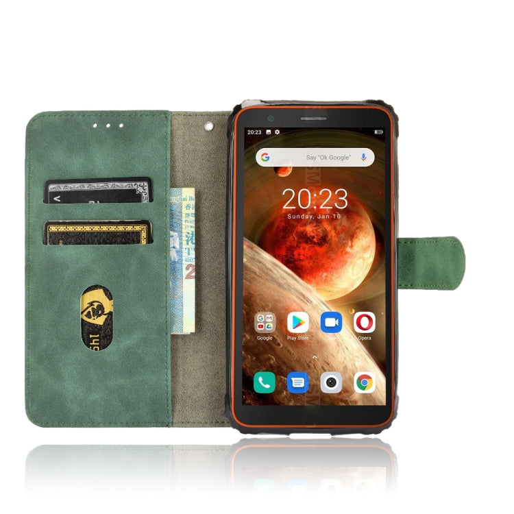 For Blackview BV6600 Solid Color Skin Feel Magnetic Buckle Horizontal Flip Calf Texture PU Leather Case with Holder & Card Slots & Wallet(Green) - More Brand by PMC Jewellery | Online Shopping South Africa | PMC Jewellery | Buy Now Pay Later Mobicred