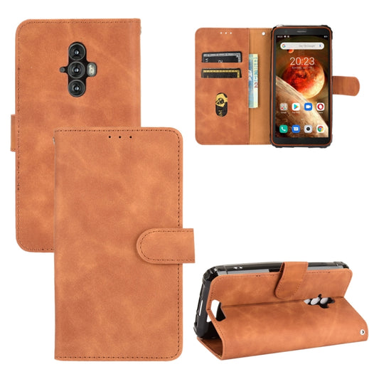 For Blackview BV6600 Solid Color Skin Feel Magnetic Buckle Horizontal Flip Calf Texture PU Leather Case with Holder & Card Slots & Wallet(Brown) - More Brand by PMC Jewellery | Online Shopping South Africa | PMC Jewellery