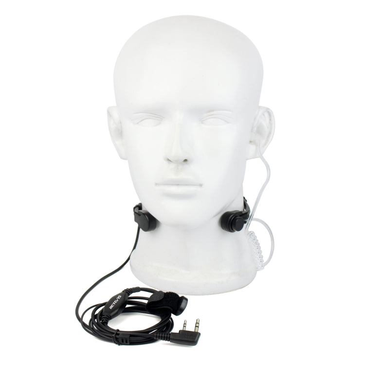 RETEVIS K-001 2 Pin Retractable Throat Covert Acoustic Tube Earphone Microphone for H-777/RT-5R - Microphones & Headsets by RETEVIS | Online Shopping South Africa | PMC Jewellery | Buy Now Pay Later Mobicred