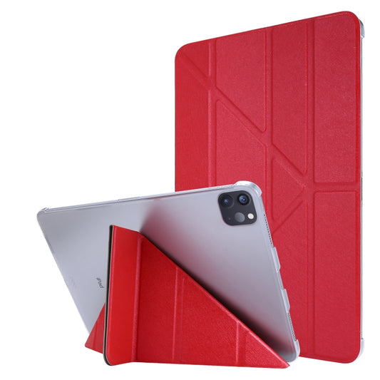 For iPad Air 13 2024 / iPad Pro 12.9 2022 / 2021 Silk Texture Horizontal Deformation Flip Leather Tablet Case with Holder(Red) - iPad Pro 12.9 (2022/2021) Cases by PMC Jewellery | Online Shopping South Africa | PMC Jewellery | Buy Now Pay Later Mobicred