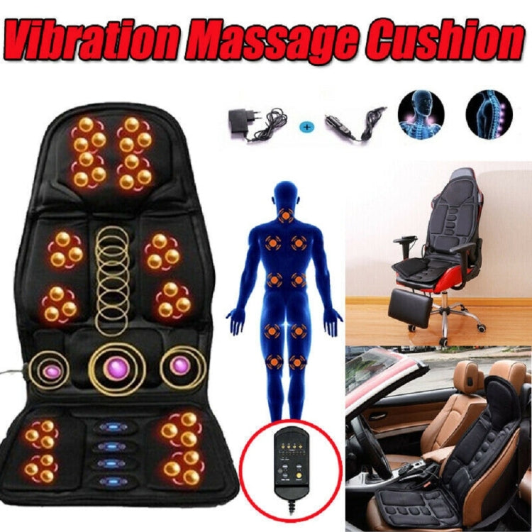 5 Massage Heads 8 Modes Car / Household Multifunctional Whole Body Cervical Massage Seat Cushion, Plug Type:US Plug(Black) - Seat Accessories by PMC Jewellery | Online Shopping South Africa | PMC Jewellery | Buy Now Pay Later Mobicred