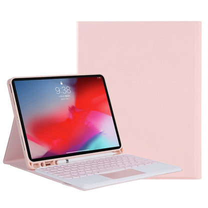 YT11B-A 2021 Detachable Candy Color Skin Texture Round Keycap Bluetooth Keyboard Leather Tablet Case with Touch Control & Pen Slot & Stand For iPad Pro 11 (2021)(Pink) - For iPad Pro by PMC Jewellery | Online Shopping South Africa | PMC Jewellery