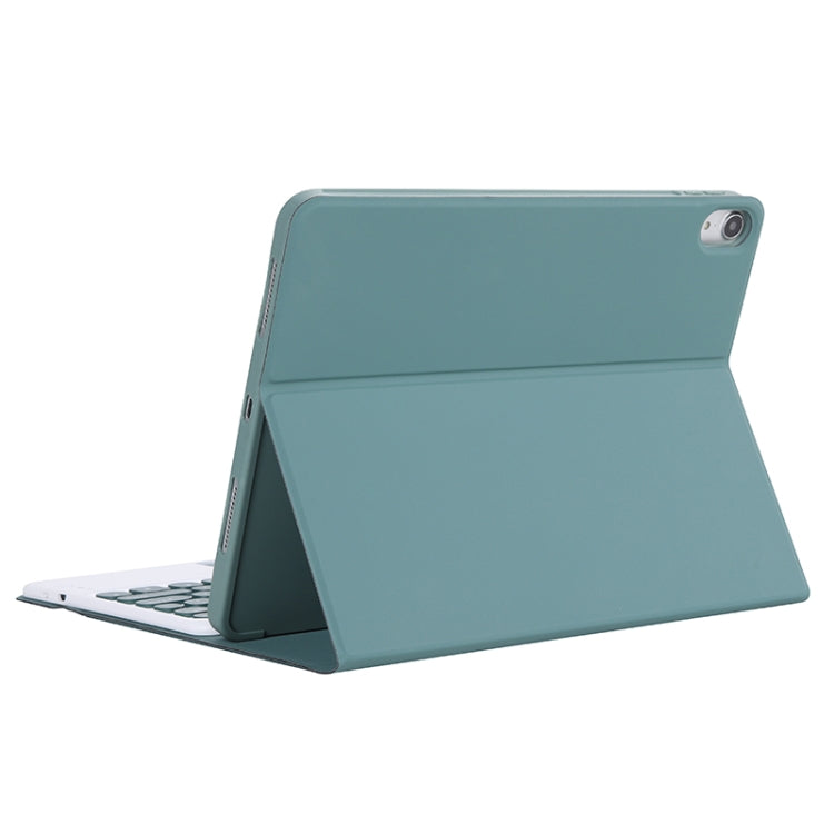 YT11B-A 2021 Detachable Candy Color Skin Texture Round Keycap Bluetooth Keyboard Leather Tablet Case with Touch Control & Pen Slot & Stand For iPad Pro 11 (2021)(Dark Green) - For iPad Pro by PMC Jewellery | Online Shopping South Africa | PMC Jewellery