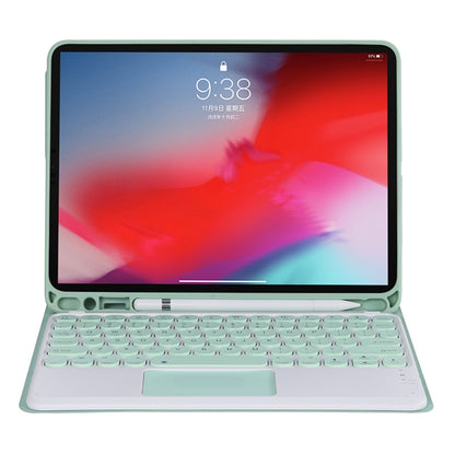 YT11B-A 2021 Detachable Candy Color Skin Texture Round Keycap Bluetooth Keyboard Leather Tablet Case with Touch Control & Pen Slot & Stand For iPad Pro 11 (2021)(Light Green) - For iPad Pro by PMC Jewellery | Online Shopping South Africa | PMC Jewellery