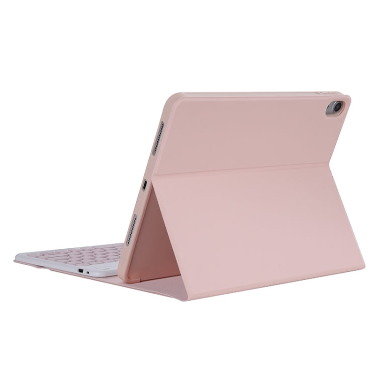 Y-C11B 2021 Detachable Candy Color Skin Texture Round Keycap Bluetooth Keyboard Leather Tablet Case with Pen Slot & Stand For iPad Pro 11 (2021)(Pink) - For iPad Pro by PMC Jewellery | Online Shopping South Africa | PMC Jewellery