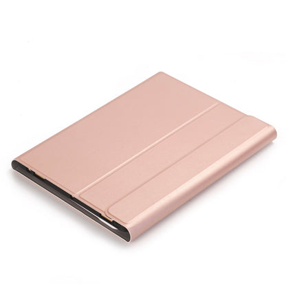 YA11B-A 2021 Detachable Lambskin Texture Round Keycap Bluetooth Keyboard Leather Tablet Case with Touch Control & Pen Slot & Stand For iPad Pro 11 (2021)(Rose Gold) - For iPad Pro by PMC Jewellery | Online Shopping South Africa | PMC Jewellery