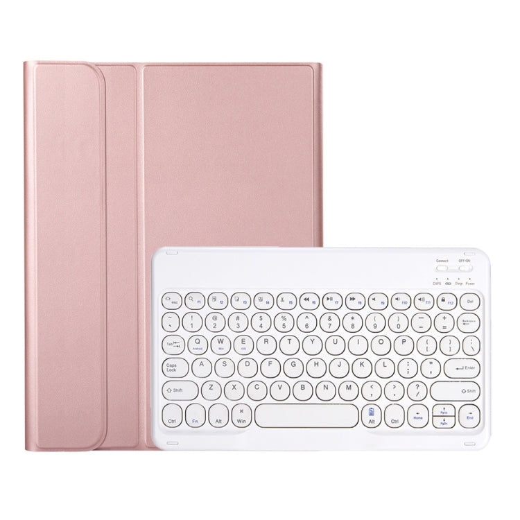 YA11B 2021 Detachable Lambskin Texture Round Keycap Bluetooth Keyboard Leather Tablet Case with Pen Slot & Stand For iPad Pro 11 (2021)(Rose Gold) - For iPad Pro by PMC Jewellery | Online Shopping South Africa | PMC Jewellery