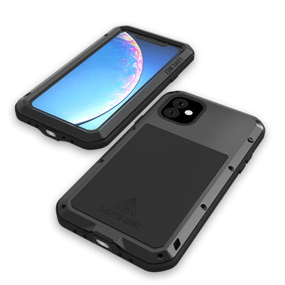 For iPhone 11 LOVE MEI Metal Shockproof Waterproof Dustproof Protective Case(Black) - iPhone 11 Cases by LOVE MEI | Online Shopping South Africa | PMC Jewellery