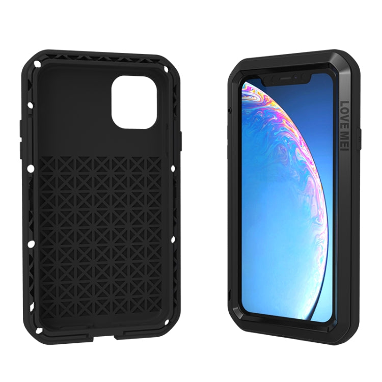 For iPhone 11 Pro Max LOVE MEI Metal Shockproof Waterproof Dustproof Protective Case(Black) - iPhone 11 Pro Max Cases by LOVE MEI | Online Shopping South Africa | PMC Jewellery