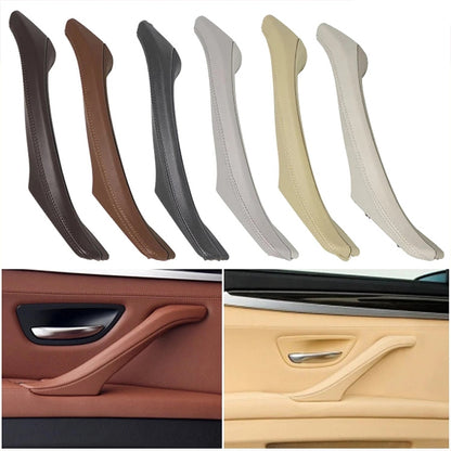 Car Leather Left Side Inner Door Handle Assembly 51417225854 for BMW 5 Series F10 / F18 2011-2017(Beige) - Door Handles by PMC Jewellery | Online Shopping South Africa | PMC Jewellery