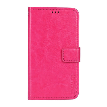 For Cubot C20 idewei Crazy Horse Texture Horizontal Flip Leather Case with Holder & Card Slots & Wallet(Rose Red) - More Brand by idewei | Online Shopping South Africa | PMC Jewellery | Buy Now Pay Later Mobicred