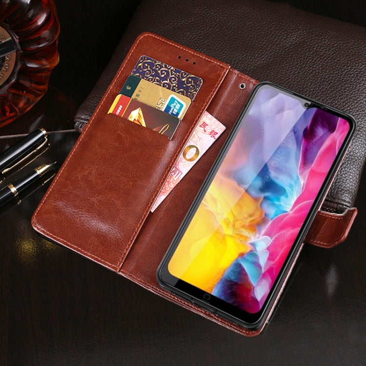 For Oukitel C23 Pro idewei Crazy Horse Texture Horizontal Flip Leather Case with Holder & Card Slots & Wallet(Black) - More Brand by idewei | Online Shopping South Africa | PMC Jewellery | Buy Now Pay Later Mobicred