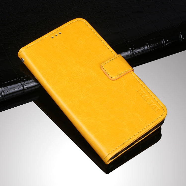 For TCL 20 Pro 5G idewei Crazy Horse Texture Horizontal Flip Leather Case with Holder & Card Slots & Wallet(Yellow) - More Brand by idewei | Online Shopping South Africa | PMC Jewellery | Buy Now Pay Later Mobicred