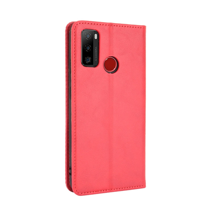 For Ulefone Note 10 Magnetic Buckle Retro Crazy Horse Texture Horizontal Flip Leather Case with Holder & Card Slots & Photo Frame(Red) - Ulefone Cases by PMC Jewellery | Online Shopping South Africa | PMC Jewellery | Buy Now Pay Later Mobicred