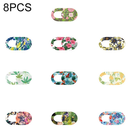 8 PCS Universal Oval Shape Design WebCam Cover Camera Cover for Desktop, Laptop, Tablet, Phones, Color Random(Flower Style) - Other by PMC Jewellery | Online Shopping South Africa | PMC Jewellery