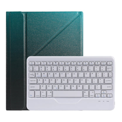 B09 Splittable Bluetooth Keyboard Leather Tablet Case with Triangle Holder & Pen Slot For iPad 10.2 2020 & 2019 / Pro 10.5 inch / Air 3 10.5 inch(Gradient Dark Green) - Universal by PMC Jewellery | Online Shopping South Africa | PMC Jewellery