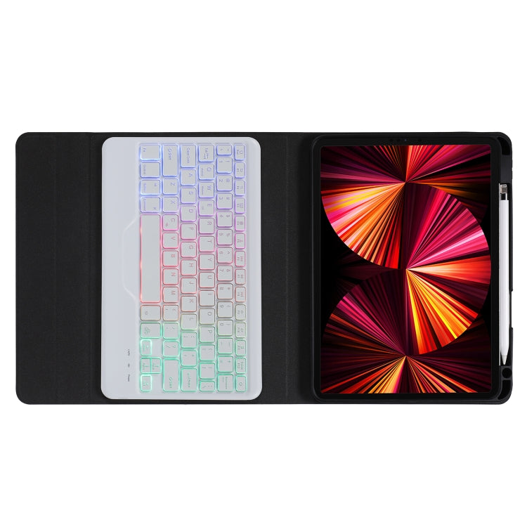 B011S Splittable Backlight Bluetooth Keyboard Leather Tablet Case with Triangle Holder & Pen Slot For iPad Pro 11 inch 2021 & 2020 & 2018 / Air 4 10.9 inch(Gradient Rainbow) - Universal by PMC Jewellery | Online Shopping South Africa | PMC Jewellery