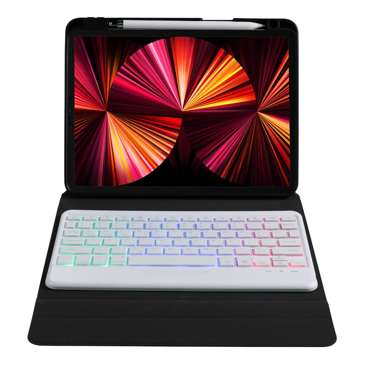 B011S Splittable Backlight Bluetooth Keyboard Leather Tablet Case with Triangle Holder & Pen Slot For iPad Pro 11 inch 2021 & 2020 & 2018 / Air 4 10.9 inch(Gradient Rainbow) - Universal by PMC Jewellery | Online Shopping South Africa | PMC Jewellery