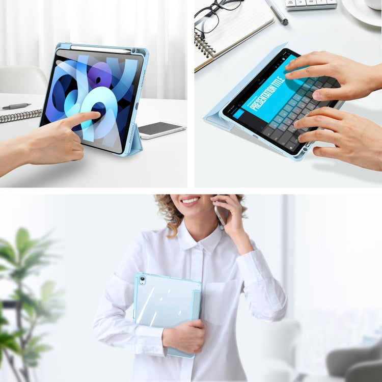 DUX DUCIS TOBY Series Shockproof PU Leather + PC + TPU Flip Smart Case For iPad Air 11 2024 / Air 2022 / 2020 10.9(Blue) - iPad Air (2022) / (2020) 10.9 Cases by DUX DUCIS | Online Shopping South Africa | PMC Jewellery | Buy Now Pay Later Mobicred