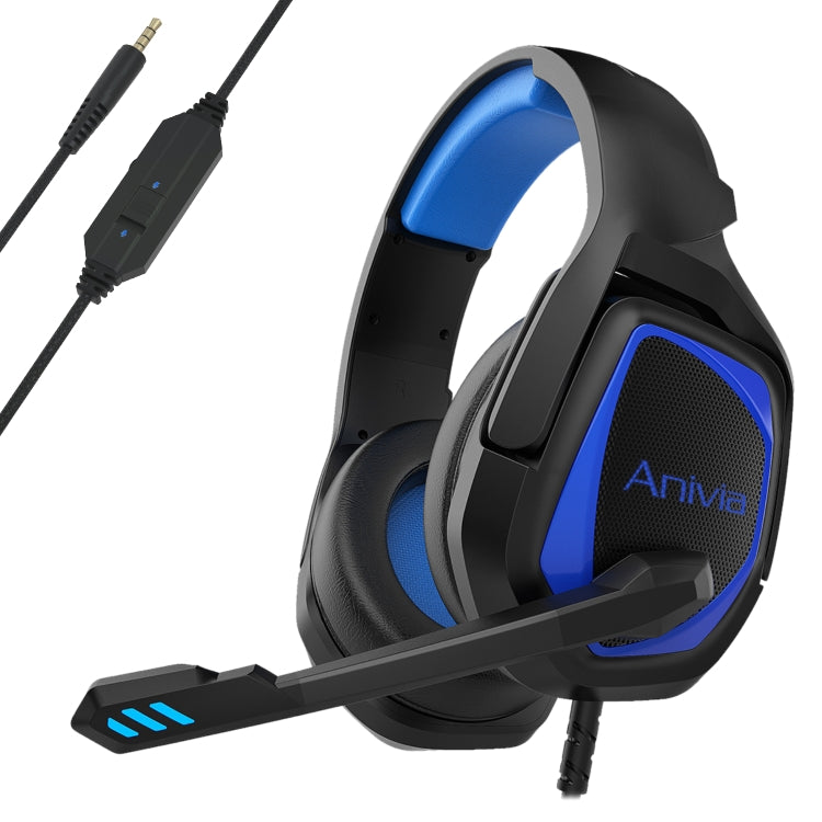 Anivia MH602 3.5mm Wired Gaming Headset with Microphone(Black Blue) - Multimedia Headset by SADES | Online Shopping South Africa | PMC Jewellery | Buy Now Pay Later Mobicred