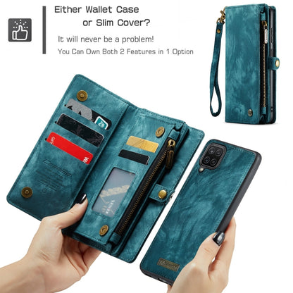 For Samsung Galaxy A12 CaseMe Detachable Multifunctional Horizontal Flip Leather Case, with Card Slot & Holder & Zipper Wallet & Photo Frame(Green) - Galaxy Phone Cases by CaseMe | Online Shopping South Africa | PMC Jewellery | Buy Now Pay Later Mobicred