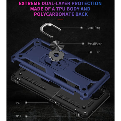 For OnePlus 9 Pro Shockproof TPU + PC Protective Case with 360 Degree Rotating Holder(Blue) - OnePlus Cases by PMC Jewellery | Online Shopping South Africa | PMC Jewellery