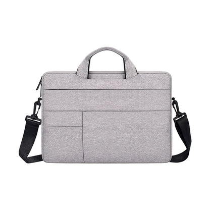 ND05SDJ Oxford Cloth + Nylon Laptop Portable Shoulder Bag, Size:14.1-15.4 inch(Hemp Gray) - 15 inch by PMC Jewellery | Online Shopping South Africa | PMC Jewellery | Buy Now Pay Later Mobicred