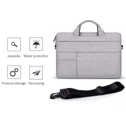 ND05SDJ Oxford Cloth + Nylon Laptop Portable Shoulder Bag, Size:14.1-15.4 inch(Hemp Gray) - 15 inch by PMC Jewellery | Online Shopping South Africa | PMC Jewellery | Buy Now Pay Later Mobicred