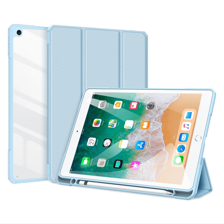 DUX DUCIS TOBY Series Shockproof PU Leather + PC + TPU Horizontal Flip Case with Holder & Pen Slot & Sleep / Wake-up Function For iPad 9.7 inch 2017 / 2018(Blue) - iPad 9.7 (2018) & (2017) Cases by DUX DUCIS | Online Shopping South Africa | PMC Jewellery | Buy Now Pay Later Mobicred