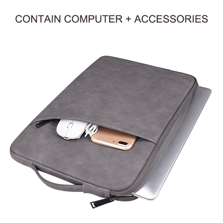 ND08 Sheepskin Notebook Iner Bag, Size:14.1-15.4 inch(Elegant Gray) - 14.1 inch by PMC Jewellery | Online Shopping South Africa | PMC Jewellery | Buy Now Pay Later Mobicred