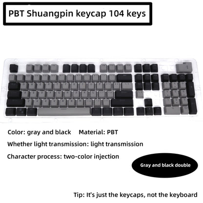 HXSJ P9 104 Keys PBT Color Mechanical Keyboard Keycaps(Black) - Other by HXSJ | Online Shopping South Africa | PMC Jewellery | Buy Now Pay Later Mobicred