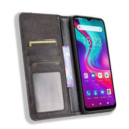 For Doogee X96 Pro Magnetic Buckle Retro Crazy Horse Texture Horizontal Flip Leather Case with Holder & Card Slots & Photo Frame(Black) - More Brand by PMC Jewellery | Online Shopping South Africa | PMC Jewellery | Buy Now Pay Later Mobicred