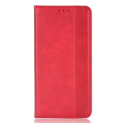 For Doogee X96 Pro Magnetic Buckle Retro Crazy Horse Texture Horizontal Flip Leather Case with Holder & Card Slots & Photo Frame(Red) - More Brand by PMC Jewellery | Online Shopping South Africa | PMC Jewellery | Buy Now Pay Later Mobicred